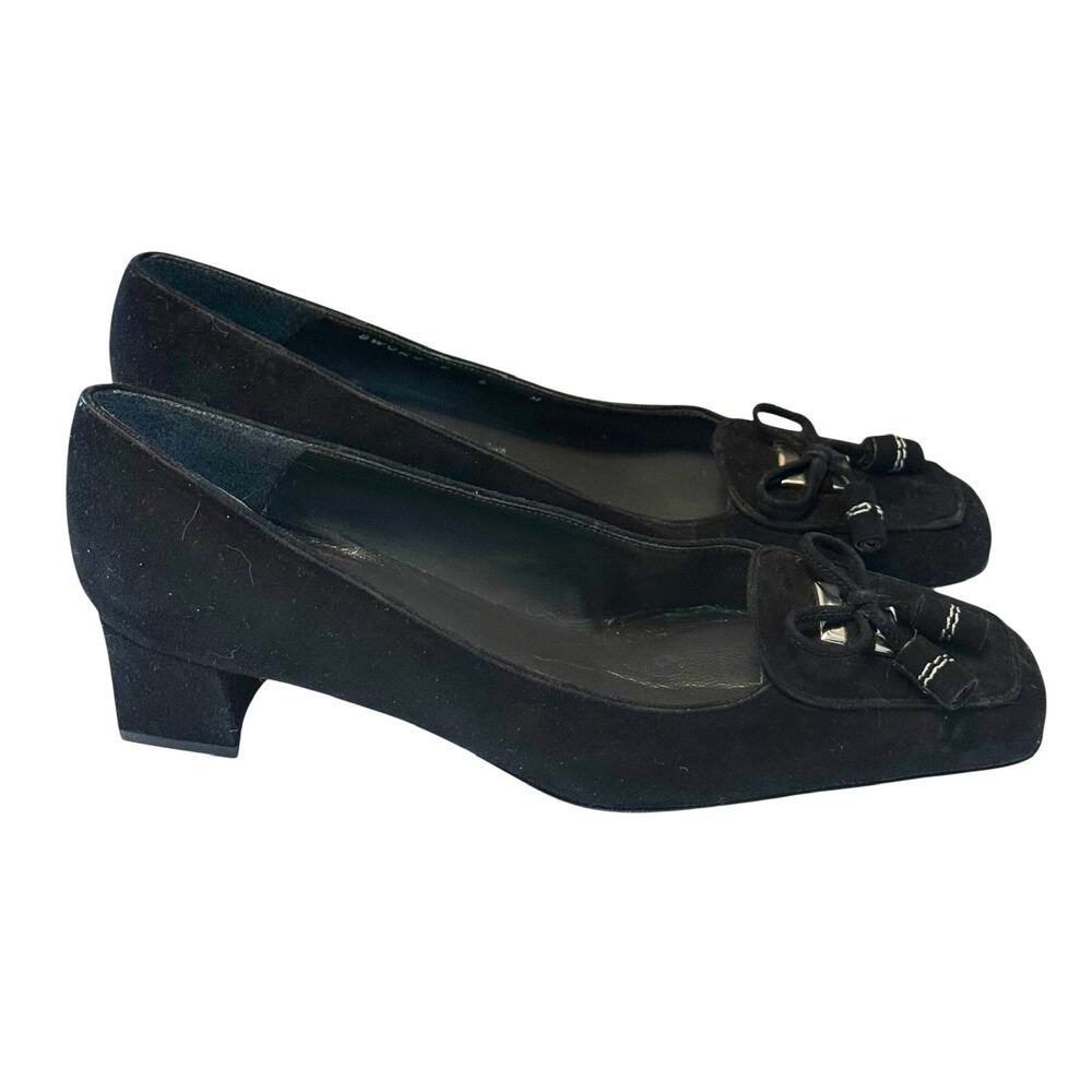 Stuart Weitzman Suede Block Heel Pump w/ Tassels -  Women’s Size 8W - Picture 3 of 7